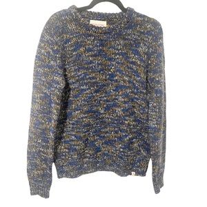 Revolution Mens Size Medium Multi Colored Knit Crewneck Pullover Sweater Wool